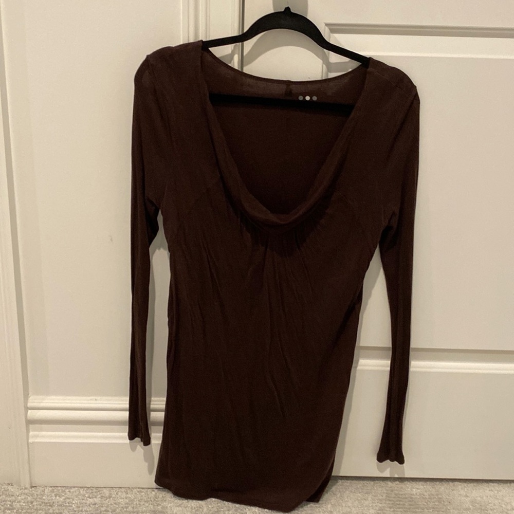 3 Dots cowl neck long sleeve tunic